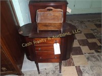 OLD SEWING CABINET AND BOX