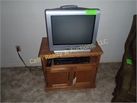 TV, VCR AND CABINET