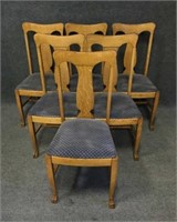 Oak Dining Chairs with Padding