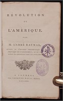 Raynal. Revolution de L'Amerique, 1781