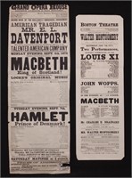 [Theatre, Shakespeare]  Pair of Broadsides