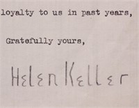 Helen Keller.  Typed Letter Signed, 1936