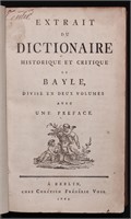 Bayle's Historical Dictionary, 1765