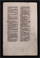 Chudleigh Bible leaf, manuscript on vellum