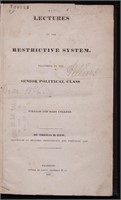 Dews Lectures on the Restrictive System, 1829