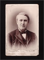 Thomas Edison, Signed Cabinet Photo, 1892