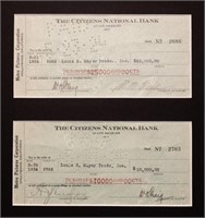 [MGM, Louis B. Mayer]  Checks from Sale of MGM