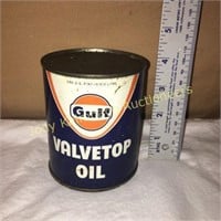 Gulf Oil Corp Valvetop Oil can