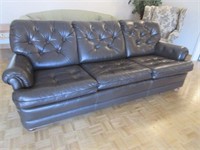 The Gents Leather Style Buttoned Sofa