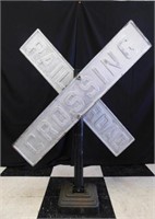 ORIGINAL CAST IRON RR CROSSING CROSSBUCK SIGN