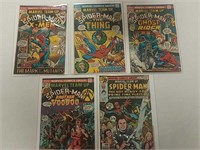 Marvel team-up issues 4, 6, 15, 24, and 74
