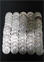 60 STANDING LIBERTY SILVER QUARTERS