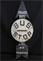 ORIGINAL POLICE DEPT. BUS STOP SIGN