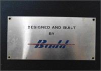 RAILROAD BUILDER'S PLATE - BUDD