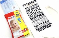 Waterproof Crib Pad, Diapers, Bathroom Rules