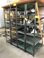 (4) SECTIONS METAL SHELVING