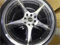 Set of 4 18" unilug - 4 bolt wheels with tires