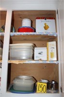 Tupperware and advertising tins