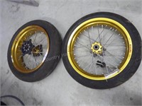 Front & rear 17" Excel motorcycle R wheels