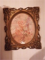 Lot #21 Beautiful framed floral in elaborately