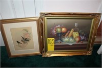 two framed pictures