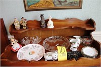 figurines, platters, one hand painted, misc.