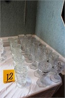 6 ice tea glasses; 14 stemmed water