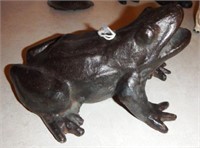 Lot #158 Large heavy cast iron figural frog