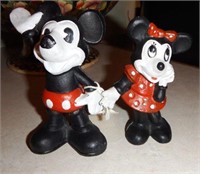 Lot #156 Cast iron Mickey and Minnie figurines