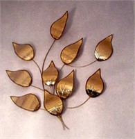 Large Metallic Wall Leaf Decorative