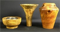 Ed Manson Turned Wood Items (3) Vases