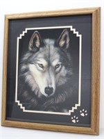 Framed & Matted Signed Wolf Print
