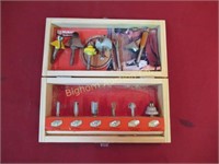 Hickory Woodworking Router Bit Set in Box