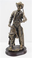 Bronze Colored Cowboy Statue