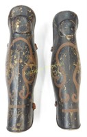 A PAIR OF VICTORIAN-ERA ARMOR GREAVES