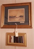 Lot #5 Original framed watercolor of sailing