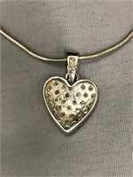 Italian Silver Heart Pendant