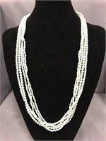 Multi Strand Mint Shade Faux Pearls