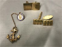 Antique Cufflinks & Souvenir Pin