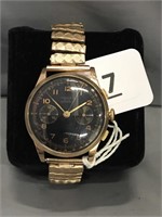 Vintage Swiss Men's Gold Wrist Watch