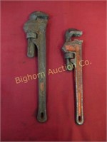 Ridgid Pipe Wrenches 14" & 18" 2pc lot