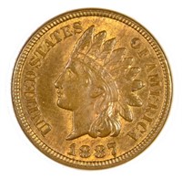 Choice 1887 Indian Cent.