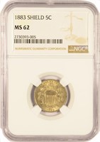 Certified 1883 Shield Nickel.