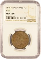 Scarce Uncirculated 1846 Large Cent.