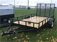 Single Axle Flat Bed Trailer with Title