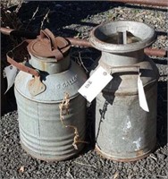 20" Milk Can & 21" Gas/Oil Can