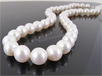9mm Strand of Cultured Pearls, 18K Clasp