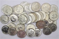 40 1964 Kennedy 90% Silver Half Dollars $20 Face