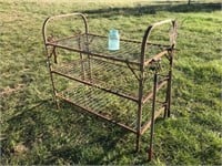 Antique herb drying rack with tool holders