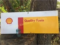 Shell metal Quality Fuels sign